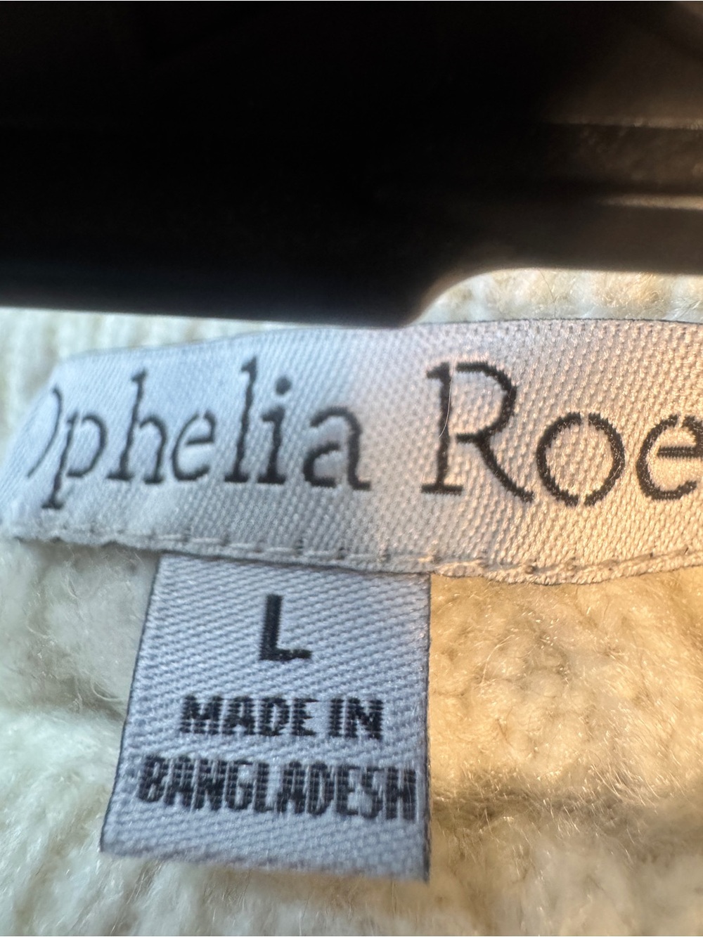 NWT Ophelia Roe Wool Blend Cable Knit Midi Sweater Skirt Cream Side Slit Size L - Picture 6 of 8